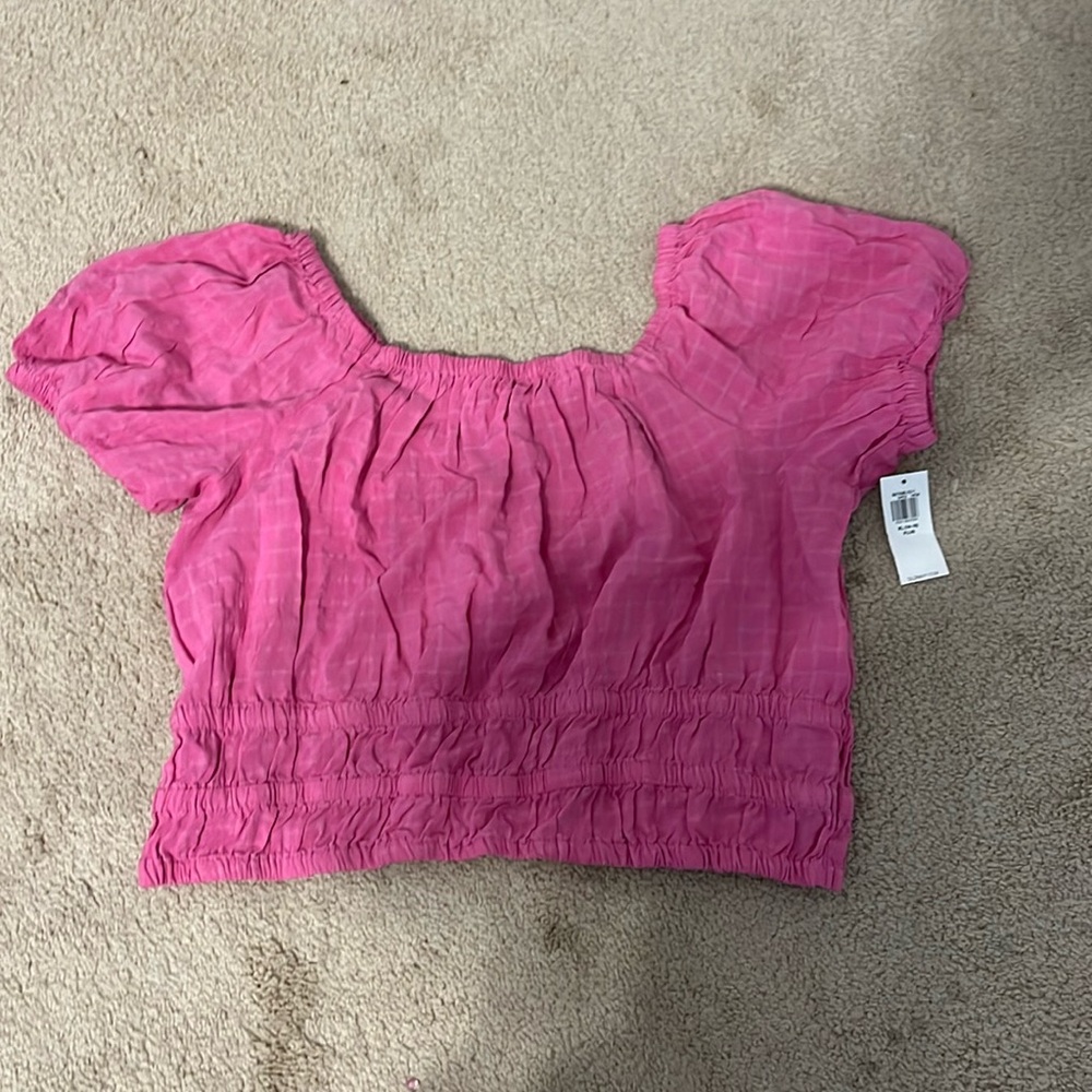 Old navy pink fancyish top girls XL pink color